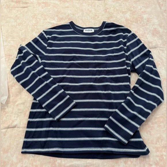 Parke Maggie & Emma Collection Long Sleeve Striped Tee - Picture 5 of 6